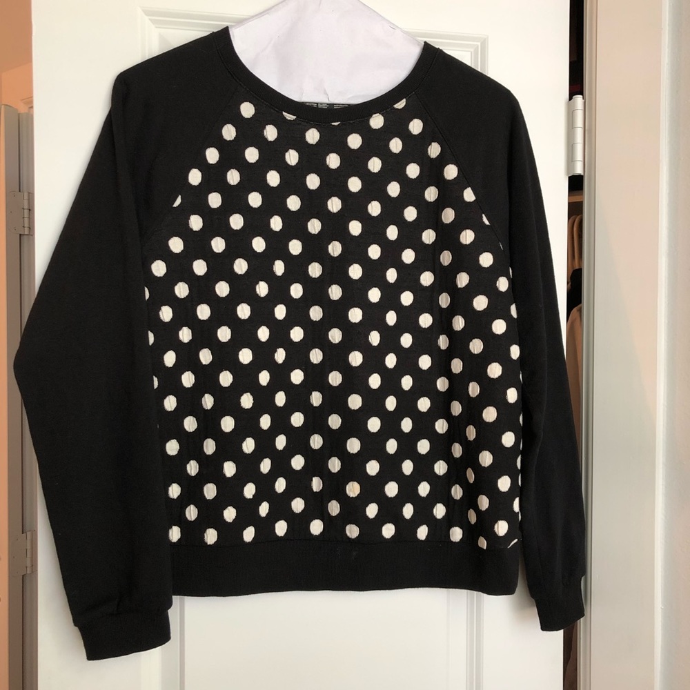 Black and white polkadot sweatshirt